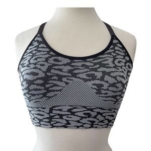 Layere 8 Grey Cheetah Sports Bra | Size Large